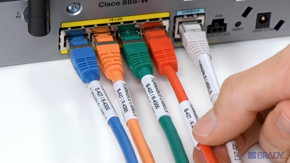 Rotating Label for faster cable troubleshooting